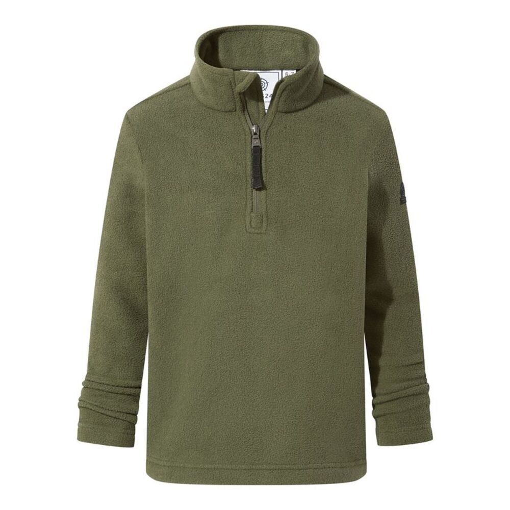TOG24 Childrens/Kids Toffolo Zip Neck Fleece Top / Khaki